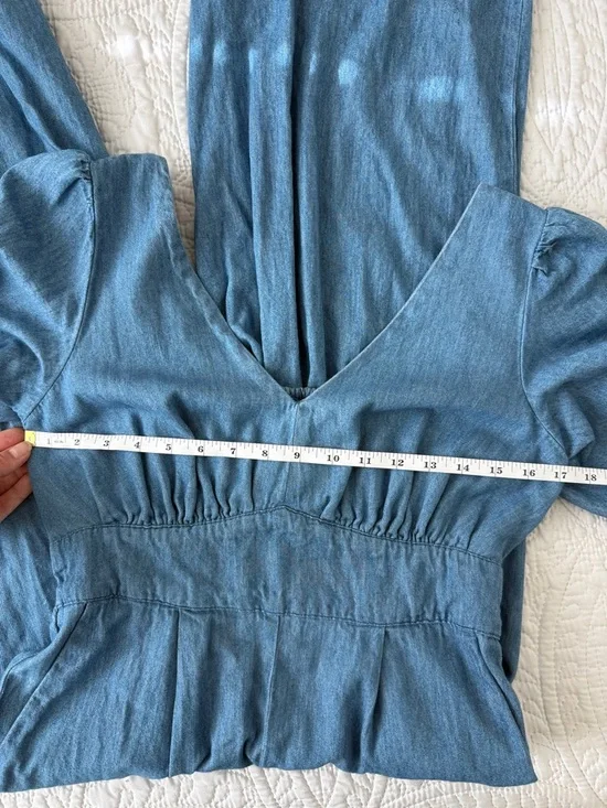 Old Navy Light Blue Denim Jumpsuit - Picture 8 of 10